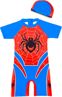 Дитячий сонцезахисний купальний комбінезон з шапочкою &laquo;Spider-Man / Людина-Павук&raquo; (3&ndash;4 роки, 100 см) 00002-1 фото